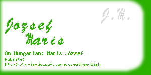 jozsef maris business card